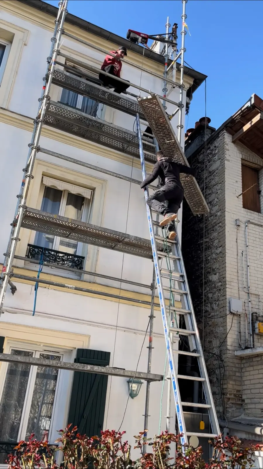 Échafaudage pour intervention sur façade
